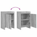 vidaXL Éjjeliszekrények 2 pcs Szürke Sonoma 40 x 30 x 60 cm Szerelt Fa