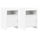 vidaXL Éjjeliszekrények 2 pcs Fehér 40 x 36 x 60 cm Szerelt Fa