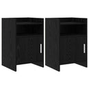 vidaXL Éjjeliszekrények 2 pcs Fekete Tölgy 40 x 36 x 60 cm Szerelt Fa