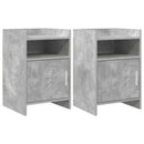 vidaXL Éjjeliszekrények 2 pcs Betonszürke 40 x 36 x 60 cm Szerelt Fa