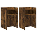 vidaXL Éjjeliszekrények 2 pcs Füstös Tölgy 40 x 36 x 60 cm Szerelt Fa