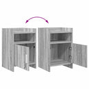 vidaXL Éjjeliszekrények 2 pcs Szürke Sonoma 40 x 36 x 60 cm Szerelt Fa