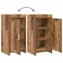 vidaXL Széf Antik Fa 40 x 36 x 80 cm Szerelt Fa