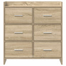 vidaXL Széf Sonoma Tölgy 75 x 33 x 80 cm Szerelt Fa