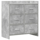 vidaXL Széf Betonszürke 75 x 33 x 80 cm Szerelt Fa