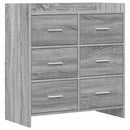 vidaXL Széf Szürke Sonoma 75 x 33 x 80 cm Szerelt Fa