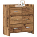 vidaXL Széf Antik Fa 75 x 33 x 80 cm Szerelt Fa
