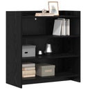 vidaXL Széf Fekete Tölgy 75 x 36 x 80 cm Szerelt Fa
