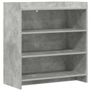 vidaXL Széf Betonszürke 75 x 36 x 80 cm Szerelt Fa