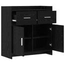 vidaXL Széf Fekete Tölgy 75 x 36 x 80 cm Szerelt Fa