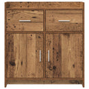 vidaXL Széf Antik Fa 75 x 36 x 80 cm Szerelt Fa