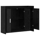vidaXL Széf Fekete Tölgy 98,5 x 33 x 80 cm Szerelt Fa