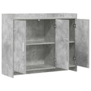 vidaXL Széf Betonszürke 98,5 x 33 x 80 cm Szerelt Fa