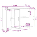 vidaXL Széf Betonszürke 98,5 x 33 x 80 cm Szerelt Fa