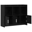 vidaXL Széf Fekete Tölgy 98,5 x 33 x 80 cm Szerelt Fa