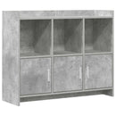 vidaXL Széf Betonszürke 98,5 x 33 x 80 cm Szerelt Fa
