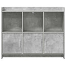 vidaXL Széf Betonszürke 98,5 x 33 x 80 cm Szerelt Fa