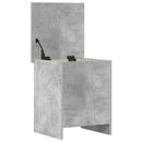 vidaXL Tárolódoboz tárolóval Betonszürke 40 x 40 x 50 cm Szerelt Fa