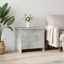 vidaXL Tárolódoboz tárolóval Betonszürke 60 x 40 x 50 cm Szerelt Fa