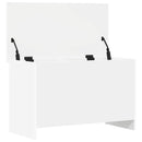 vidaXL Tárolódoboz tárolóval Fehér 80 x 40 x 50 cm Szerelt Fa