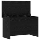 vidaXL Tárolódoboz tárolóval Fekete Tölgy 80 x 40 x 50 cm Szerelt Fa