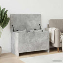 vidaXL Tárolódoboz tárolóval Betonszürke 80 x 40 x 50 cm Szerelt Fa