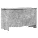 vidaXL Tárolódoboz tárolóval Betonszürke 80 x 40 x 50 cm Szerelt Fa