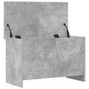 vidaXL Tárolódoboz tárolóval Betonszürke 80 x 40 x 50 cm Szerelt Fa