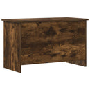vidaXL Tárolódoboz tárolóval Füstös Tölgy 80 x 40 x 50 cm Szerelt Fa