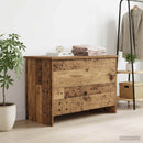 vidaXL Tárolódoboz tárolóval Antik Fa 80 x 40 x 50 cm Szerelt Fa