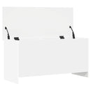 vidaXL Tárolódoboz tárolóval Fehér 100 x 40 x 50 cm Szerelt Fa