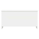 vidaXL Tárolódoboz tárolóval Fehér 100 x 40 x 50 cm Szerelt Fa