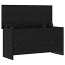 vidaXL Tárolódoboz tárolóval Fekete Tölgy 100 x 40 x 50 cm Szerelt Fa