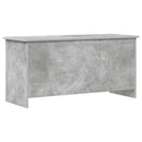 vidaXL Tárolódoboz tárolóval Betonszürke 100 x 40 x 50 cm Szerelt Fa