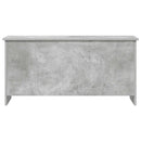 vidaXL Tárolódoboz tárolóval Betonszürke 100 x 40 x 50 cm Szerelt Fa