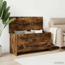vidaXL Tárolódoboz tárolóval Füstös Tölgy 100 x 40 x 50 cm Szerelt Fa