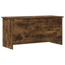 vidaXL Tárolódoboz tárolóval Füstös Tölgy 100 x 40 x 50 cm Szerelt Fa
