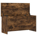vidaXL Tárolódoboz tárolóval Füstös Tölgy 100 x 40 x 50 cm Szerelt Fa