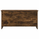 vidaXL Tárolódoboz tárolóval Füstös Tölgy 100 x 40 x 50 cm Szerelt Fa