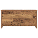 vidaXL Tárolódoboz tárolóval Antik Fa 100 x 40 x 50 cm Szerelt Fa