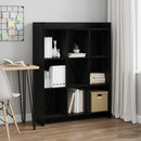 vidaXL Könyvszekrény Fekete Tölgy 87,5 x 30 x 111 cm Szerelt Fa