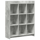 vidaXL Könyvszekrény Beton Szürke 87,5 x 30 x 111 cm Szerelt Fa