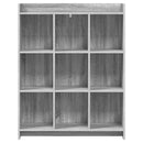 vidaXL Könyvszekrény Szürke Sonoma 87,5 x 30 x 111 cm Szerelt Fa