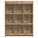 vidaXL Könyvszekrény 9 szintes 87,5 x 30 x 111 cm Szerelt Fa