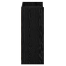 vidaXL Cipőszekrény ajtóval Fekete Tölgy 73,5 x 36 x 92 cm Szerelt Fa