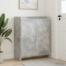 vidaXL Cipőszekrény tárolóval Betonszürke 73,5 x 36 x 92 cm Szerelt Fa