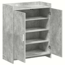 vidaXL Cipőszekrény tárolóval Betonszürke 73,5 x 36 x 92 cm Szerelt Fa