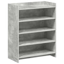 vidaXL Cipőszekrény tárolóval Betonszürke 73,5 x 36 x 92 cm Szerelt Fa