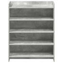 vidaXL Cipőszekrény tárolóval Betonszürke 73,5 x 36 x 92 cm Szerelt Fa