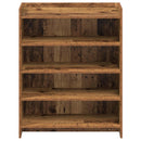 vidaXL Cipőszekrény tárolóval Antik Fa 73,5 x 36 x 92 cm Szerelt Fa